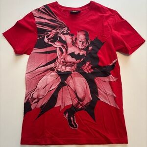 Vintage red Y2K Batman graphic shirt